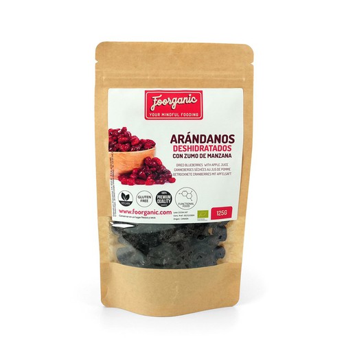 Arándanos deshidratados con zumo de manzana 125 g