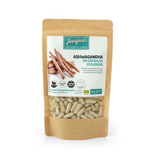 Ashwagandha en cápsulas ecológica doypack por 150 unidades