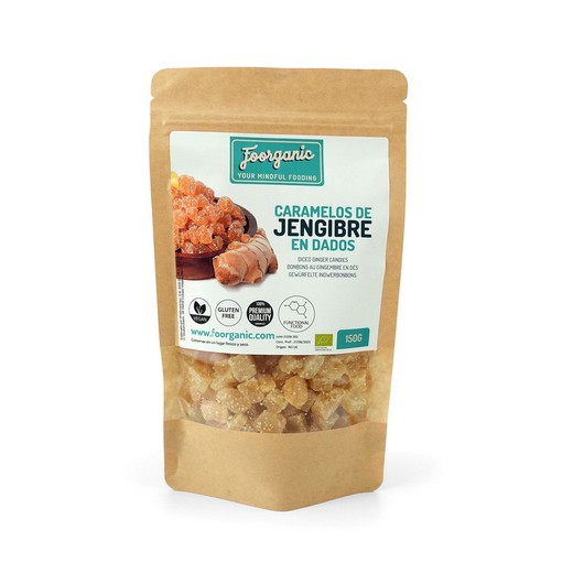 Caramelos de jengibre en dados 150 g