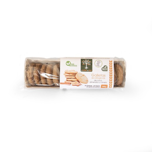 Galletas de canela con almendra, coco y avena, veganas y sin trigo 150g