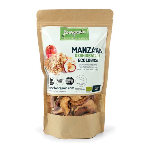 Manzana deshidratada en dados ecológica 125 g