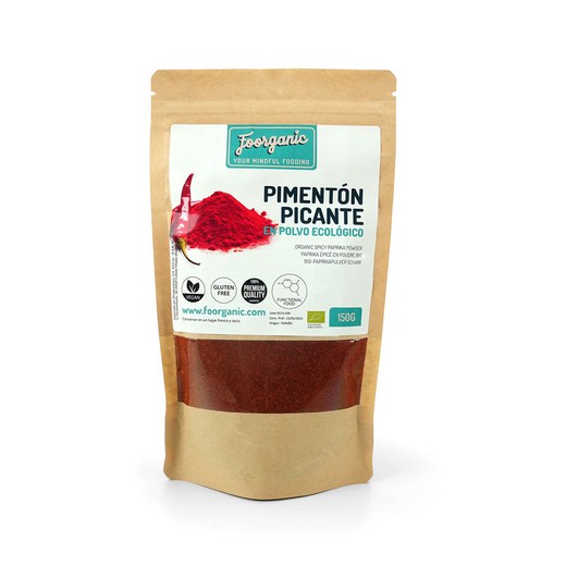 Pimentón picante en polvo ecológico 150 g