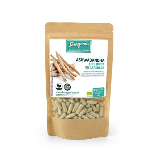 Ashwagandha en capsules biologiques doypack pour 150 unités