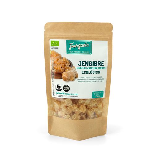 Bonbons au gingembre coupés en dés 150 g