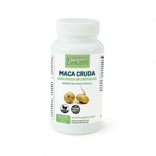 Maca crue biologique en capsules pot de 90 unités