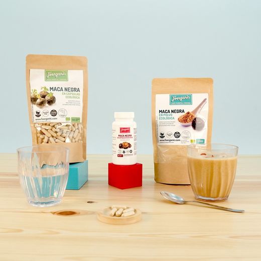 Maca negra en cápsulas ecológica doypack por 150 unidades